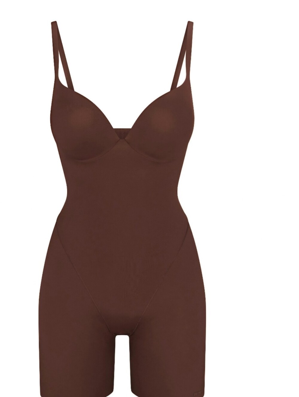 SKIMS Chocolate Brown Sculpting Bodysuit with Adjustable Straps